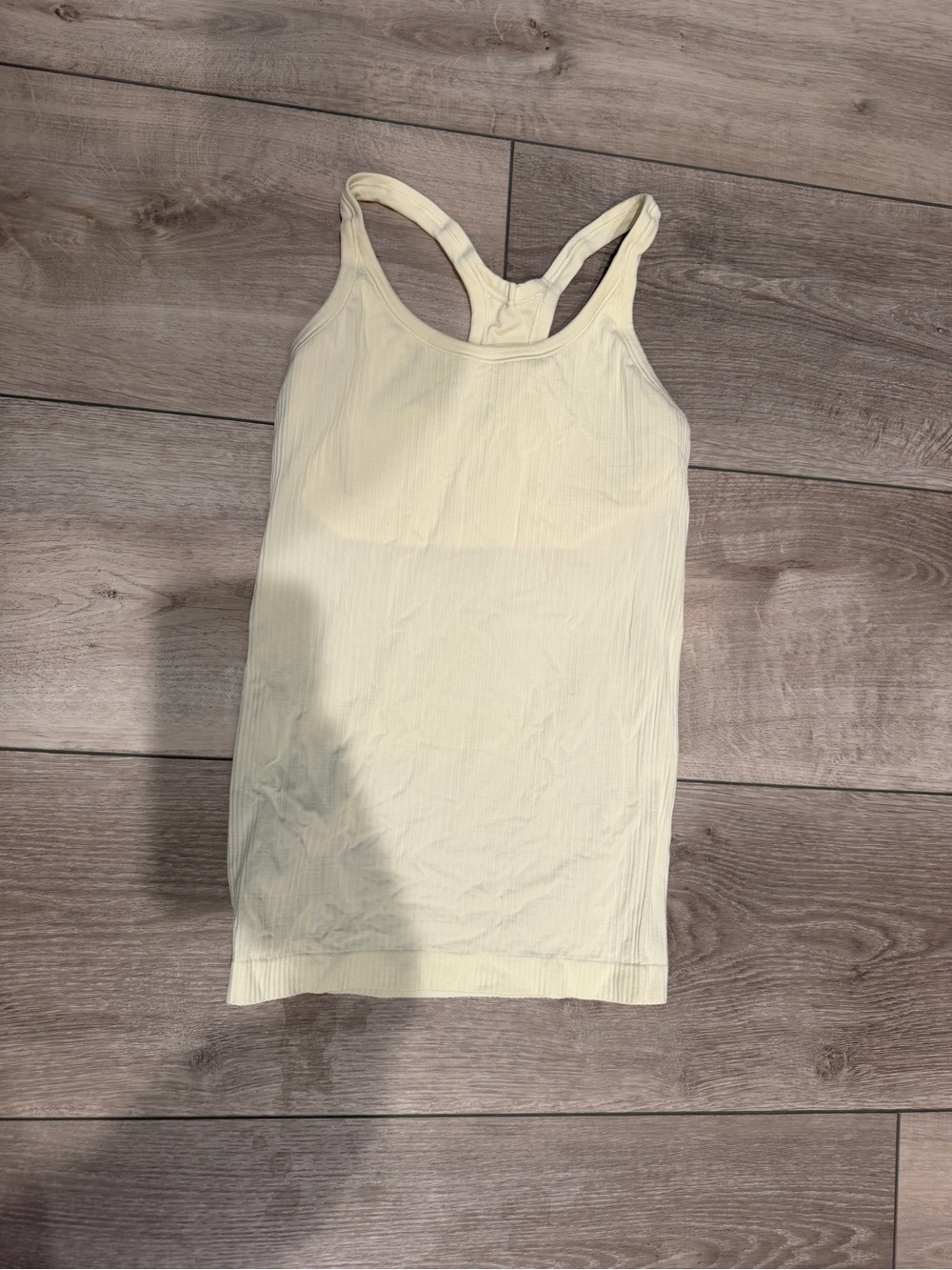 lululemon athletica Cream Ribbed Racerback Tank